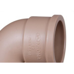 Cotovelo Marrom Krona Liso Liso 85Mm X 90 431 - Kit C/3 