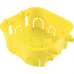 Caixinha Luz Plastica 4X4 Tramontina Amarela Drywal  - Kit C/10 