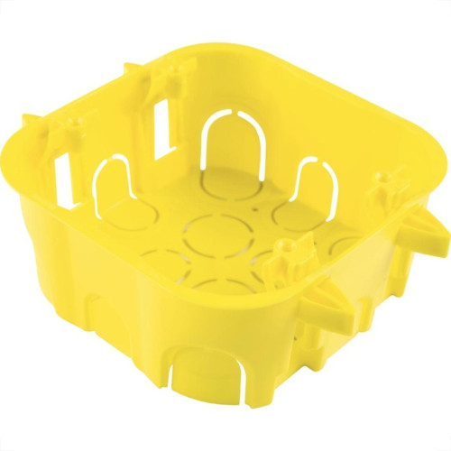Caixinha Luz Plastica 4X4 Tramontina Amarela Drywal  - Kit C/10 
