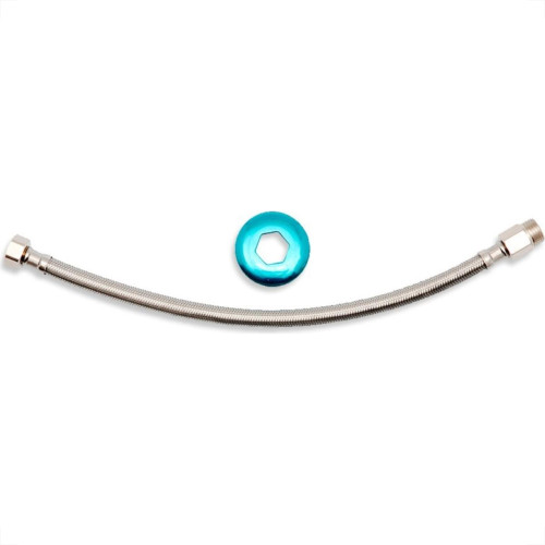 Engate Flexivel Metal Cromado Brasfort Malha Inox 30Cm 7005