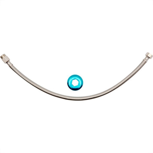 Engate Flexivel Metal Cromado Brasfort Malha Inox 60Cm 7007
