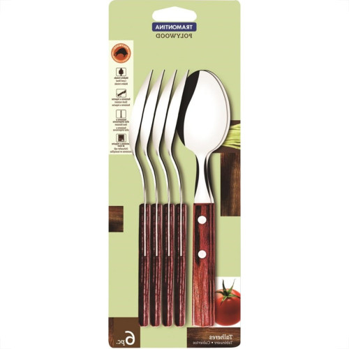 Colher Mesa Tramontina Cabo Polywood Com 06 Pecas 21103/670