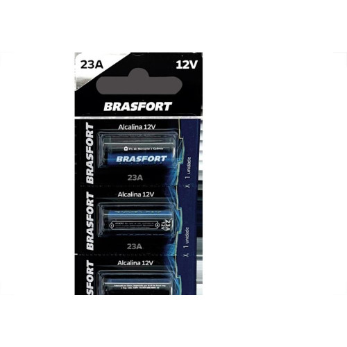 Pilha Brasfort Alcalina Mn21 12V Cartela 6305 - Kit C/5 