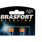 Pilha Brasfort Alcalina Palito ''Aaa'' Cartela 2 Pecas 6300