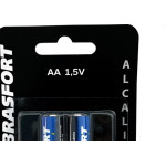 Pilha Brasfort Alcalina Pequena ''Aa'' Cartela 2 Pecas 6301