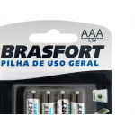 Pilha Brasfort Palito Aaa Cartela Com 4 Pecas 6307