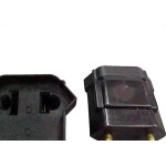 Pino Adaptador (Entrada =2 Redondo/Saida =2 Universal) Fernik Preto 508-1-1 - Kit C/20 