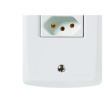 Conjunto Tramontina Lux 4X2 Branco Com Placa (1 Tomada 20A) 
