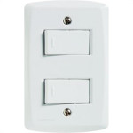 Conjunto Tramontina Lux 4X2 Branco Com Placa (2 Paralelos) 