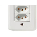 Conjunto Tramontina Lux 4X2 Branco Com Placa (3 Tomadas 10A) 