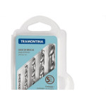Broca Aco Rapido Tramontina 3/4/5/6/8Mm 5 Pecas 
