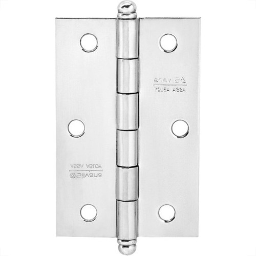 Dobradica Silvana 880 Cromada 3.1/2'' Blister Com 3 Pecas 91474