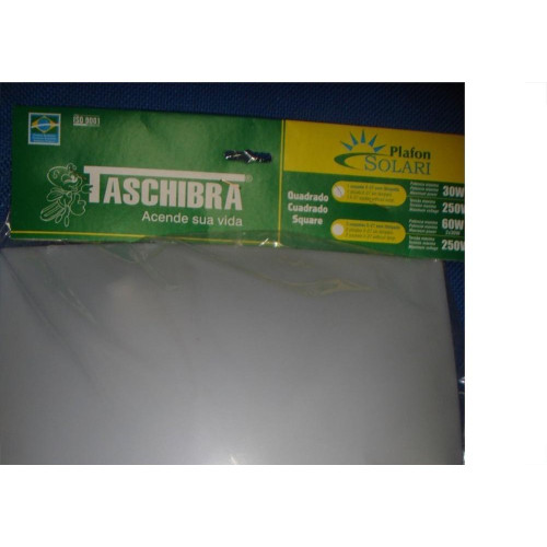 Luminaria Plafon Taschibra Solari Abs 2 Lampadas Compacta 30 Quadrado -01