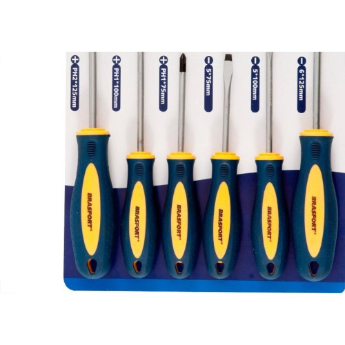 Chave Fenda/Phillips Brasfort Com 06 Pecas 7029