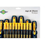 Chave Fenda/Phillips/Precisao Brasfort Com 18 Pecas 7030
