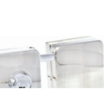 Fechadura Gold Porta Vidro Encaixe Lk170 Cromada Fv090037