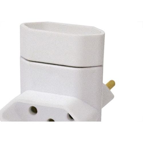 Pino 3 Saidas 2 Polos+Terra Perlex Branco 345Br