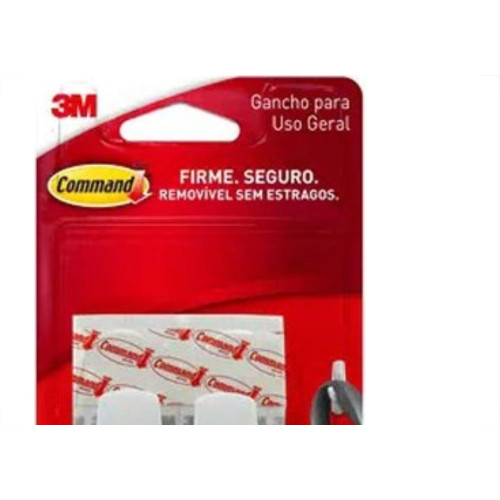 Gancho Adesivo 3M Branco Plastico 450G 2Pecas H0001932278