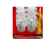 Gancho Adesivo 3M Branco Plastico 1,3 1Kg 2Pecas H0001818113