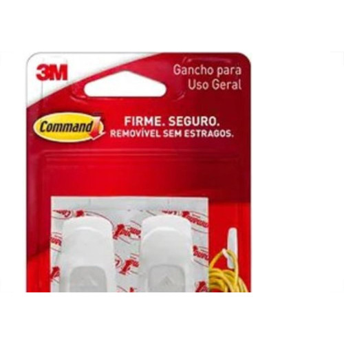 Gancho Adesivo 3M Branco Plastico 1,3 1Kg 2Pecas H0001818113