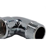 Cotovelo Latao Metais Rei 1/2'' Macho Ffemea Cromado 10040