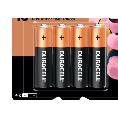 Pilha Duracell Alcalina Pequena Aa Cartela 4Pecas 