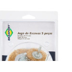 Escova Aco Brasfort Jogo Com 5Pecas Latonada 7270