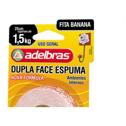 Fita Dupla Face Adelbras Espuma 24 X 2M 