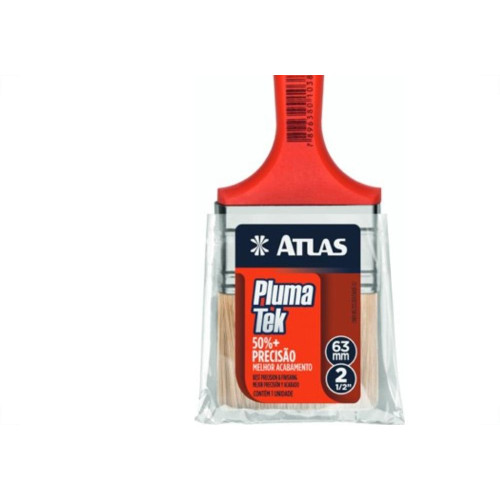 Pincel Trincha Pintura Atlas   2.1/2'' Plumatek At315/6 - Kit C/12 