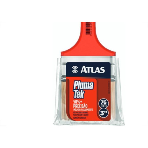 Pincel Trincha Pintura Atlas   3'' Plumatek At315/7 - Kit C/12 