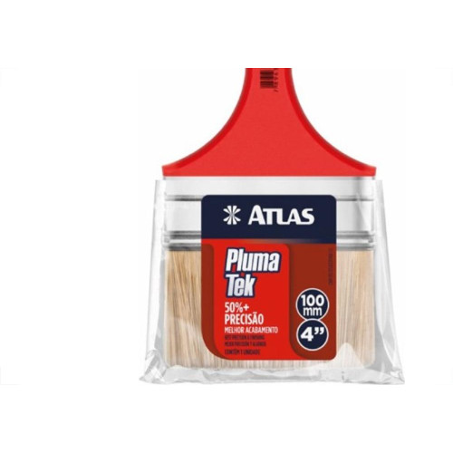 Pincel Trincha Pintura Atlas   4'' Plumatek At315/9 - Kit C/12 