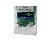 Abracadeira Nylon Brasfort Verde 2,5X100 50 Pecas 7294