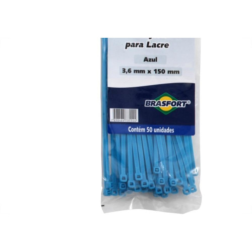 Abracadeira Nylon Brasfort Azul 3,6X150 50 Pecas 7301