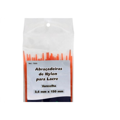 Abracadeira Nylon Brasfort Vermelha 3,6X150 50 Pecas 7303