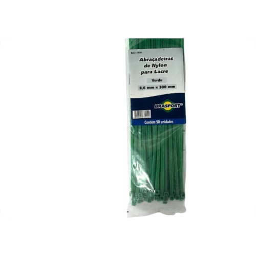 Abracadeira Nylon Brasfort Verde 3,6X300 50 Pecas 7306