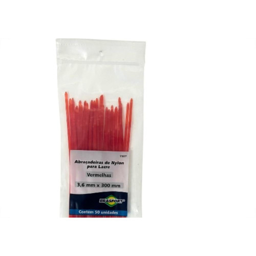 Abracadeira Nylon Brasfort Vermelha 3,6X300 50 Pecas 7307