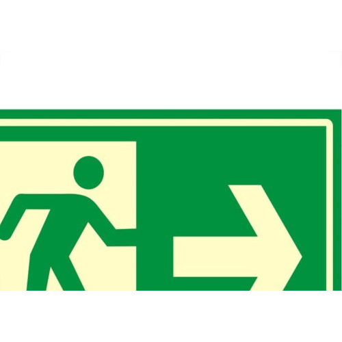 Placa Sinalizacao Pvc 20X30 ''Saida Seta Direita Fluorescente'' 250Bg