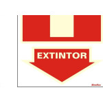 Placa Sinalizacao Pvc 20X30 ''Extintor'' Fluorescente 250Bd