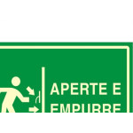 Placa Sinalizacao Pvc 20X30 ''Saida Aperte/Empurre'' 250Bl