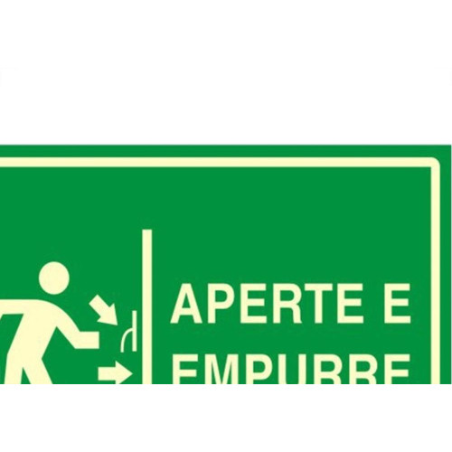 Placa Sinalizacao Pvc 20X30 ''Saida Aperte/Empurre'' 250Bl