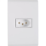 Conjunto Tramontina Liz 4X2 Branco Com Placa (1 Tomada 10A) 