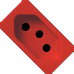 Kit C/5 - Modulo Soprano Ilus (Tomada 20A Vermelho) 5Ub99008