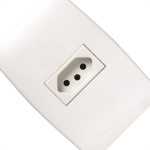 Kit C/5 - Conjunto Soprano Ilus 4X2 Branco Com Placa(1Tomada  ..
