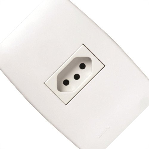 Kit C/5 - Conjunto Soprano Ilus 4X2 Branco Com Placa(1Tomada  ..