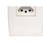 Kit C/5 - Conjunto Soprano Ilus 4X2 Branco Com Placa(1Tomada  ..