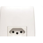 Kit C/5 - Conjunto Soprano Ilus 4X2 Branco Com Placa(1Tomada  ..