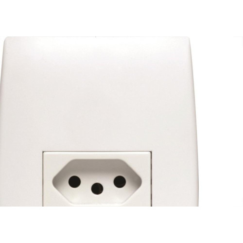 Kit C/5 - Conjunto Soprano Ilus 4X2 Branco Com Placa(1Tomada  ..