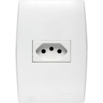 Conjunto Soprano Ilus 4X2 Branco Com Placa(1Tomada 20A) 5Ub99050