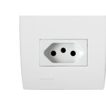 Conjunto Soprano Ilus 4X2 Branco Com Placa(1Simples+Tomada) 5Ta99066