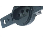 Conjunto Para Condulete Perlex Tomada 2 Polos +Terra 20A Redondo Preto 5515Pr